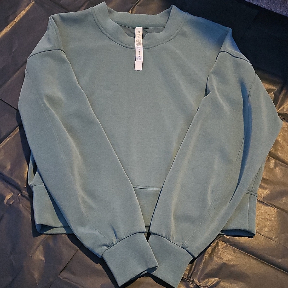 lululemon athletica Teal Blue Long Sleeve Crew Sweatshirt